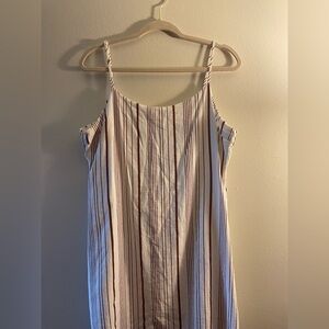 Lulu's White and Brown Striped Top